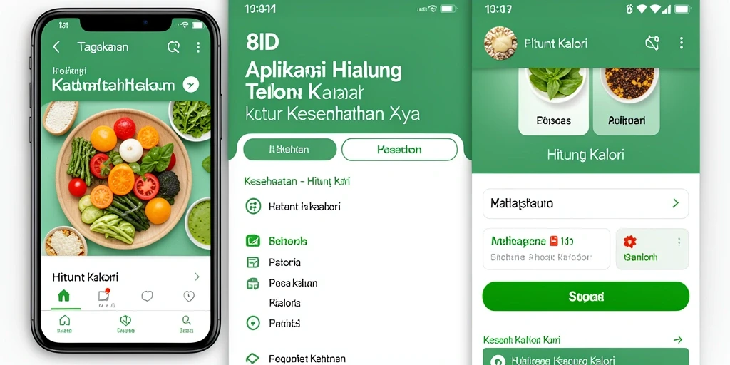 Tampilan antarmuka 8ID yang menarik untuk Hitung Kalori dengan fitur lengkap.