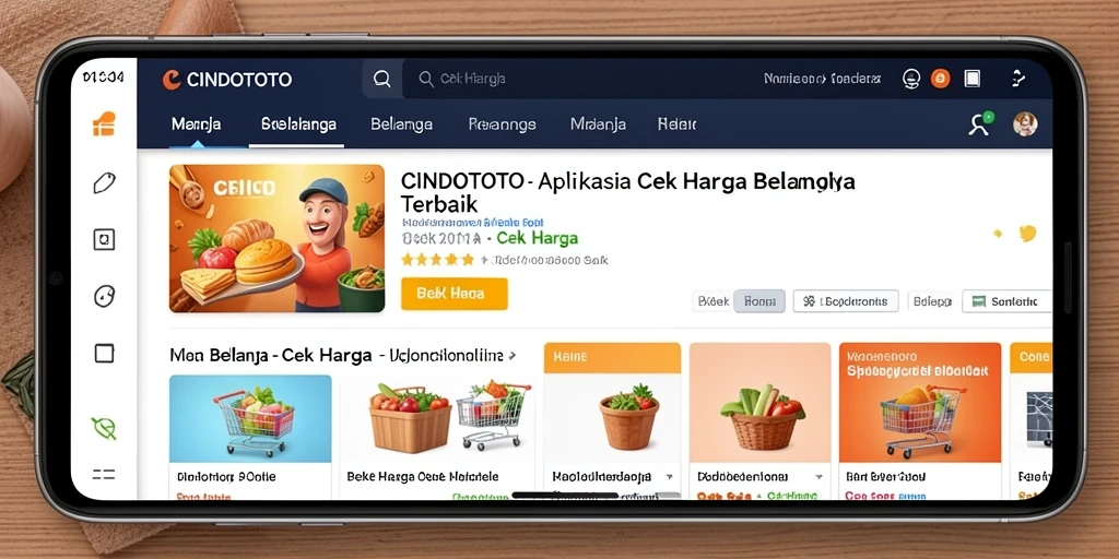 Tampilan antarmuka aplikasi CINDOTOTO untuk cek harga produk.