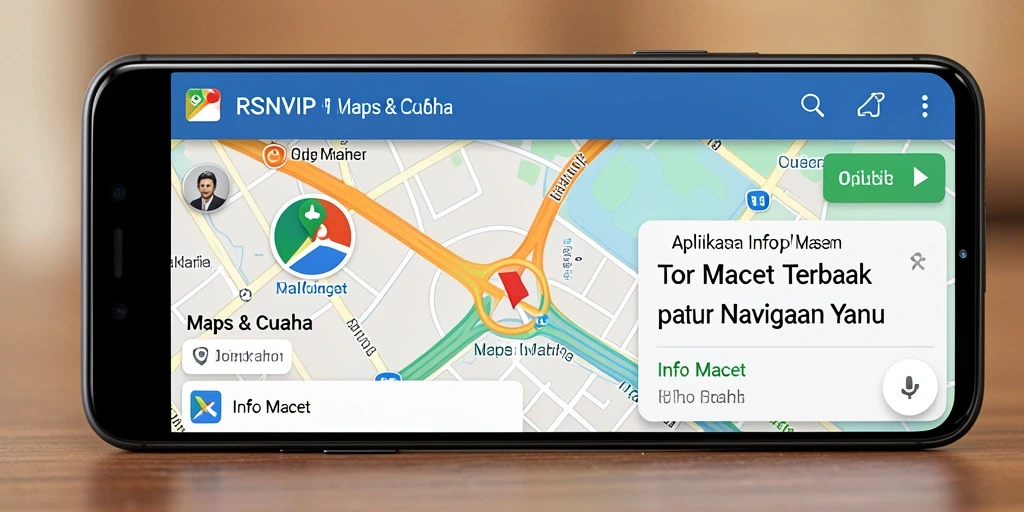 Tampilan antarmuka RSNVIP yang intuitif untuk info macet.