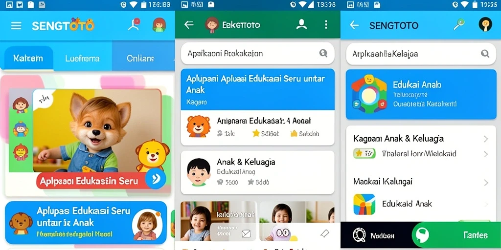 Antarmuka menyenangkan SENGTOTO untuk belajar anak.