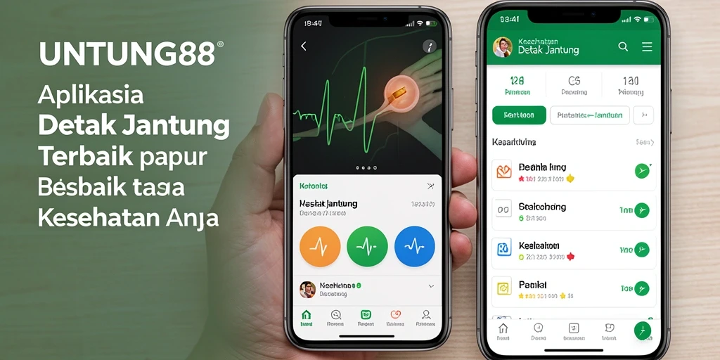 Tampilan antarmuka UNTUNG88 untuk pemantauan detak jantung yang sederhana dan informatif.