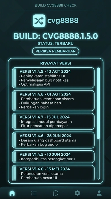 Tampilan riwayat versi cvg8888